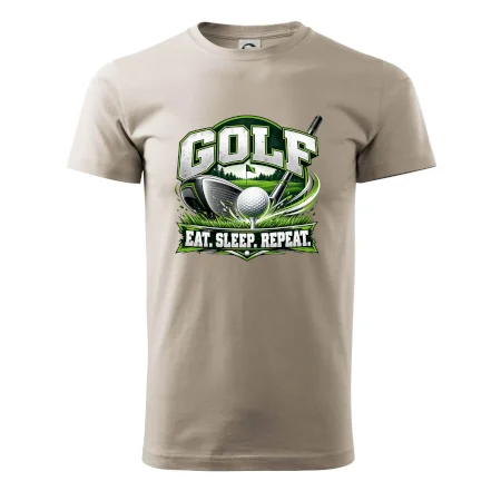 Golfová palica s loptičkou eat sleep repeat