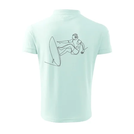 Surfer na vlne jedným ťahom