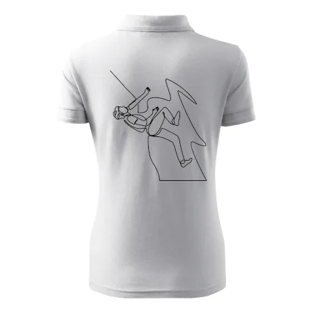 Lezec na skale jedným ťahom