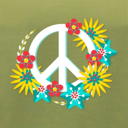 Peace symbol abstraktný