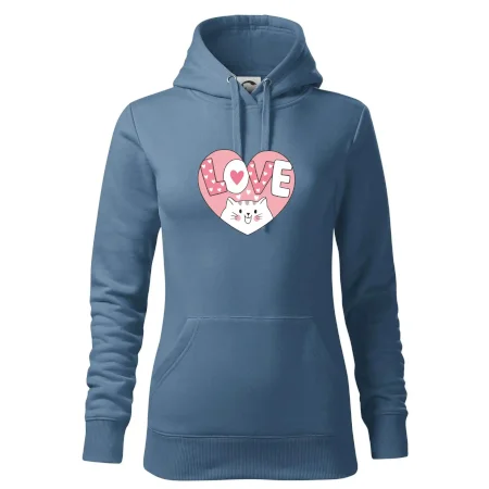 Mačka love - ružové srdce