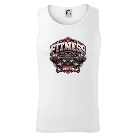 Fitness činka a závažia eat sleep repeat