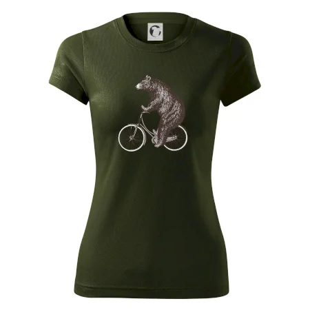 Medveď na bicykli