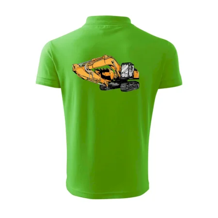Žltý bager z boku