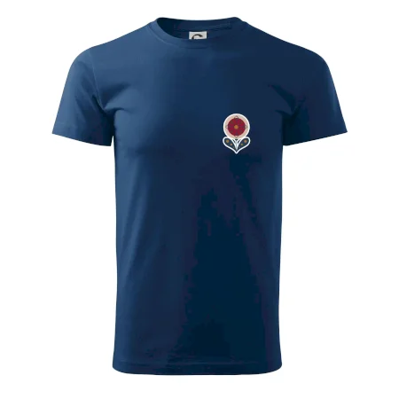 Folklór na prsníku kvetina guľatá