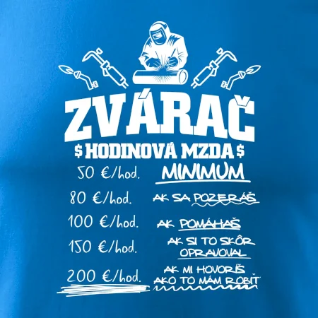 Hodinová mzda zvárač