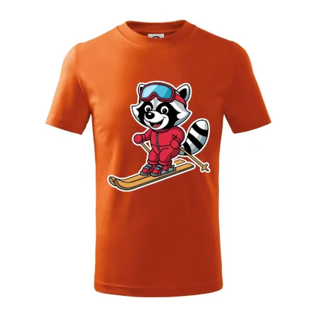 Mýval na lyžiach - kreslený