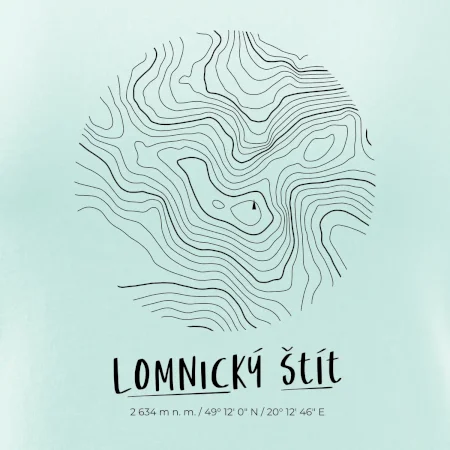 Lomnický štít - vrstevnice v kruhu