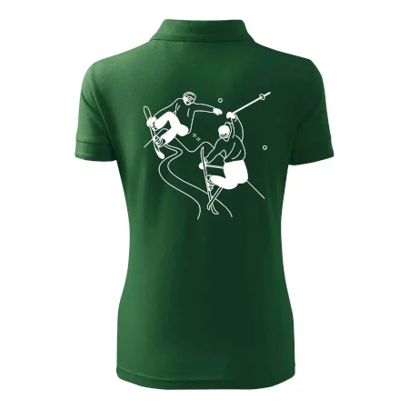 Lyžovanie - kreslené obrázok