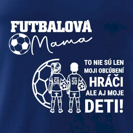 Futbalová mama - syn a dcéra (vaše meno a číslo)