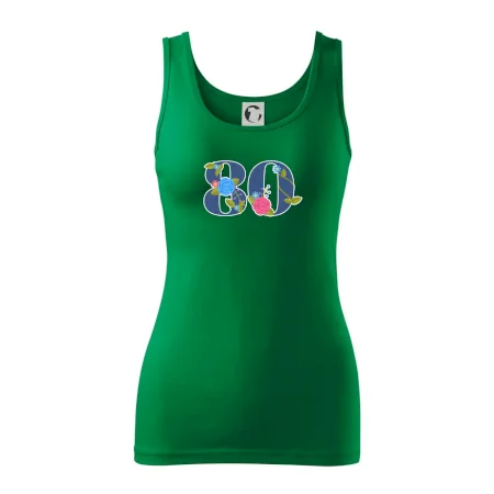 Kvetinové číslo kreslené - 80