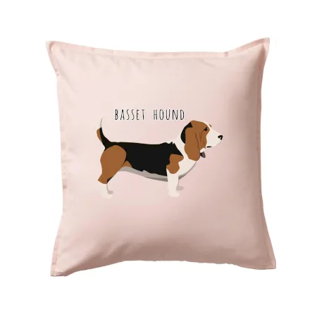 Basset hound pes s nápisom