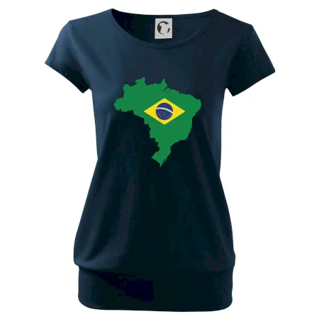 Brazília vlajka v mape