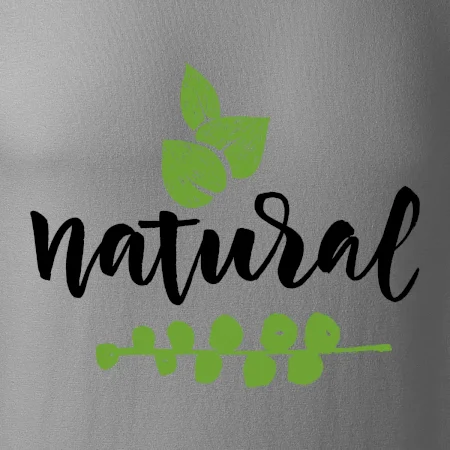 Natural - nápis v listoch