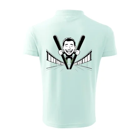 Vysmiatý kreslený skokan