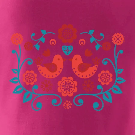 folklór - dva červené vtáčiky