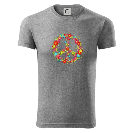 Peace symbol červené kvety