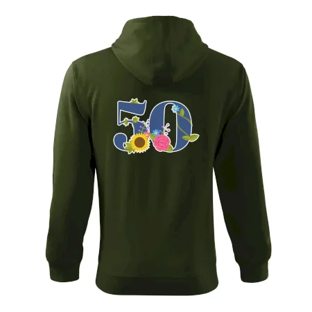 Kvetinové číslo kreslené - 50