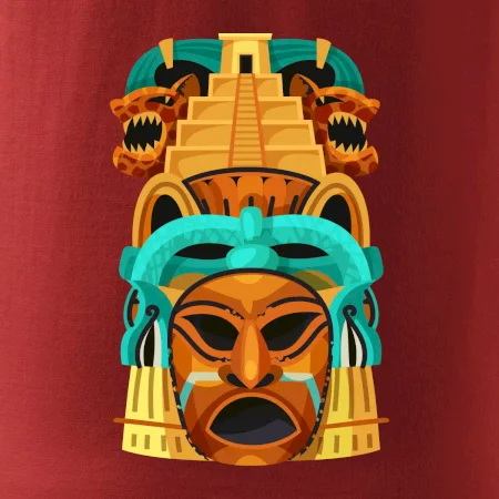 Mayová maska s pyramídou