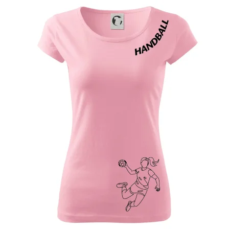 Handball nápis šikmo - dievča