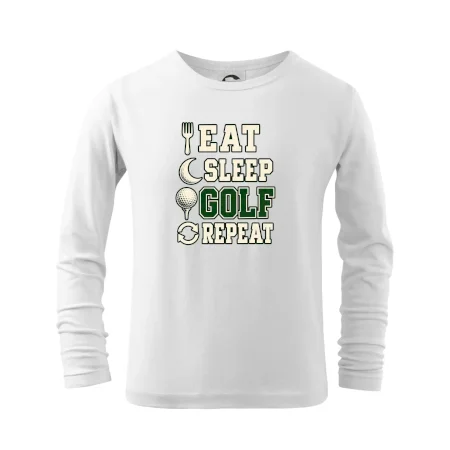 Eat sleep golf repeat typografie