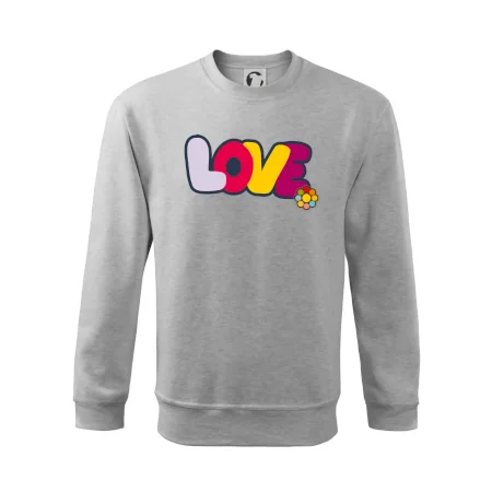 Love nápis s kvetinou