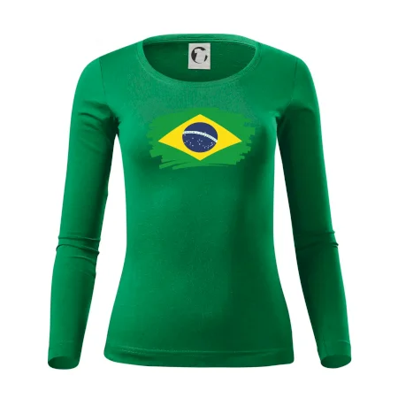 Brazília vlajka štetkou