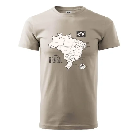 Brazília mapa s názvami regiónov