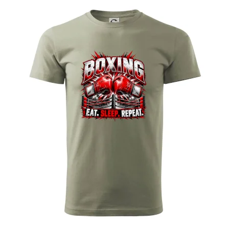 Boxerské rukavice v ringu eat sleep repeat