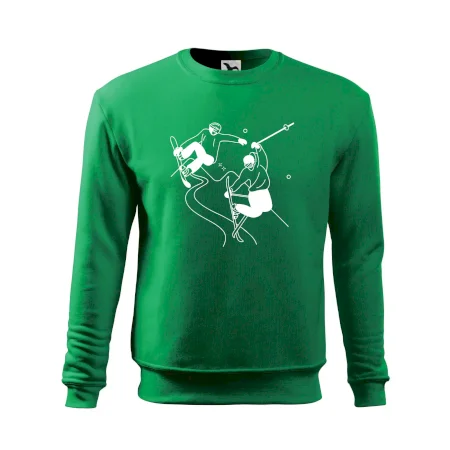 Lyžovanie - kreslené obrázok