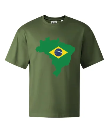 Brazília vlajka v mape
