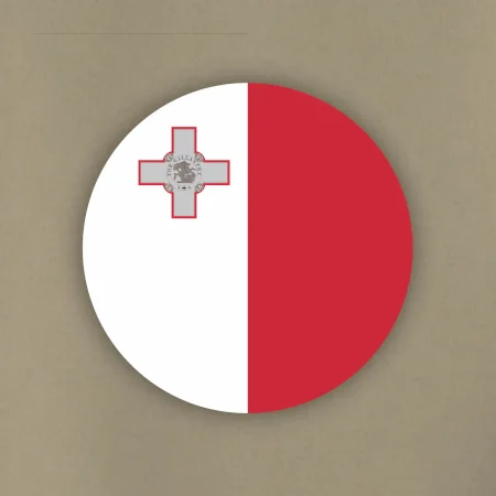 Vlajka Malta guľatá na prsník
