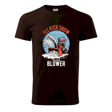 Kick snow blower