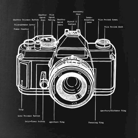 Nákres starý fotoaparát