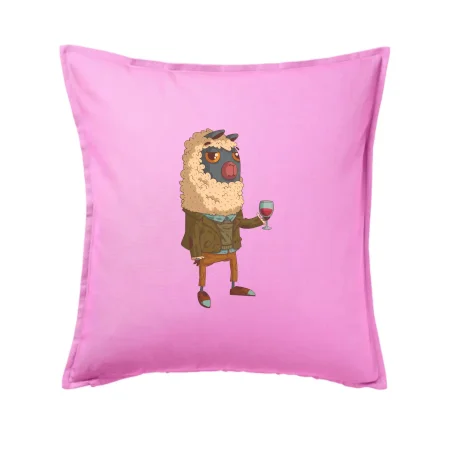 Alpaka s vínom muž