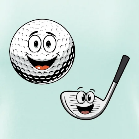 Parové tričko - Golfová palica a loptička