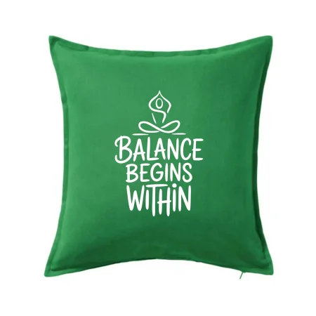 Balance begins within nápis