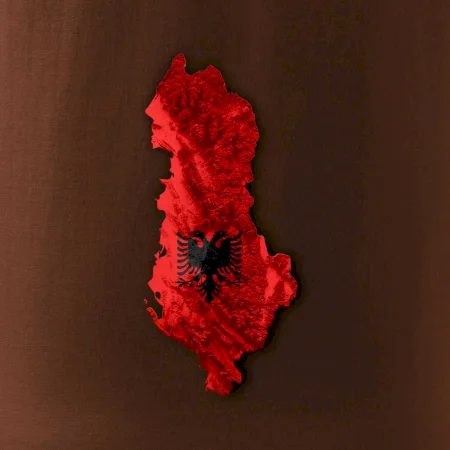 Mapa Albánsko reliéf hôr