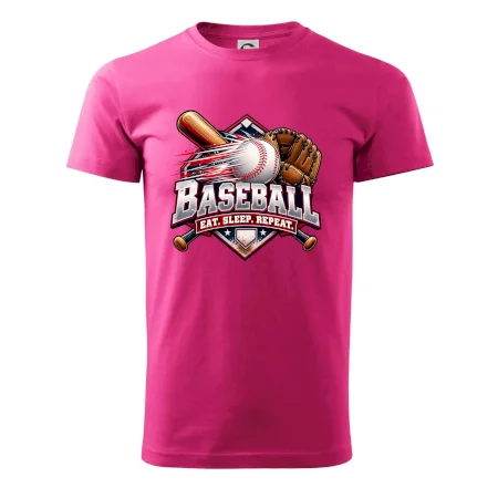 Baseballová pálka s rukavicou eat sleep repeat