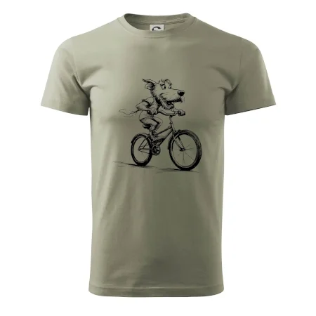 Pes na bicykli