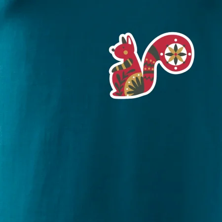 Folklór na prsníku veverička