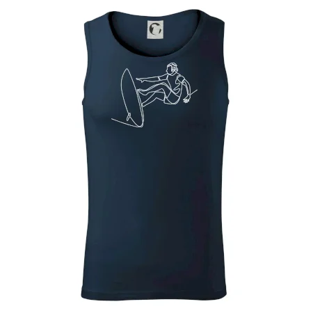 Surfer na vlne jedným ťahom