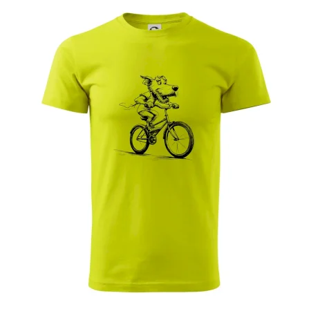 Pes na bicykli