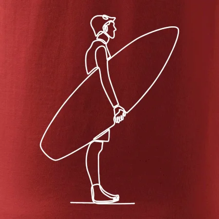 Surfer stojaci jedným ťahom