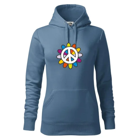 Peace symbol s kreslenou kvetinou