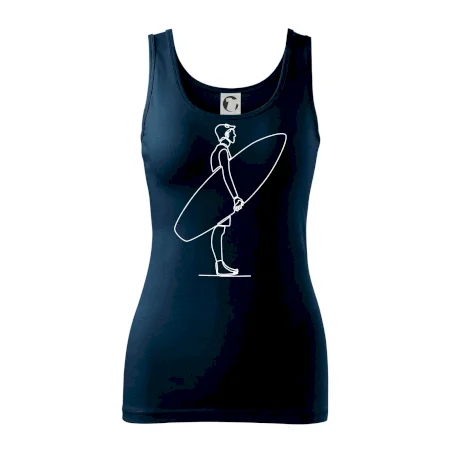 Surfer stojaci jedným ťahom