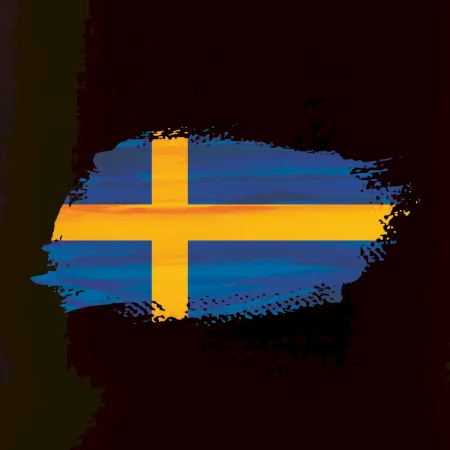 Švédska vlajka kreslená