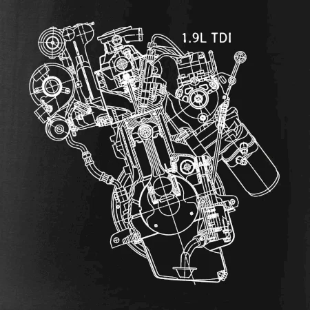 Motor Škoda/ VW 1.9L  TDI z boku