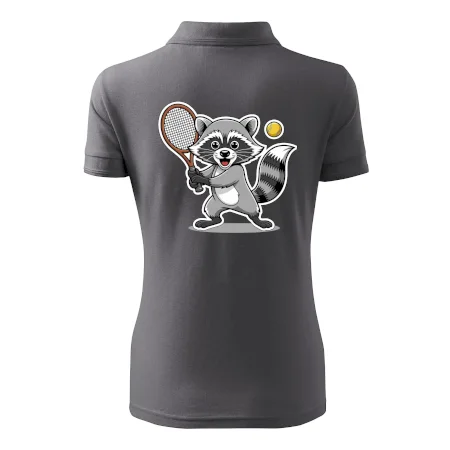 Mýval hrá tenis kreslený