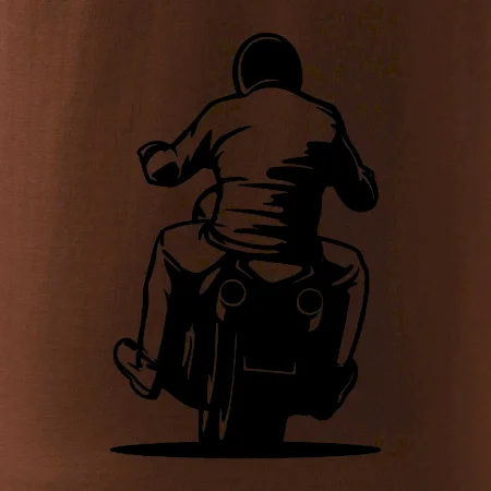 Motorkář na zádech - chopper